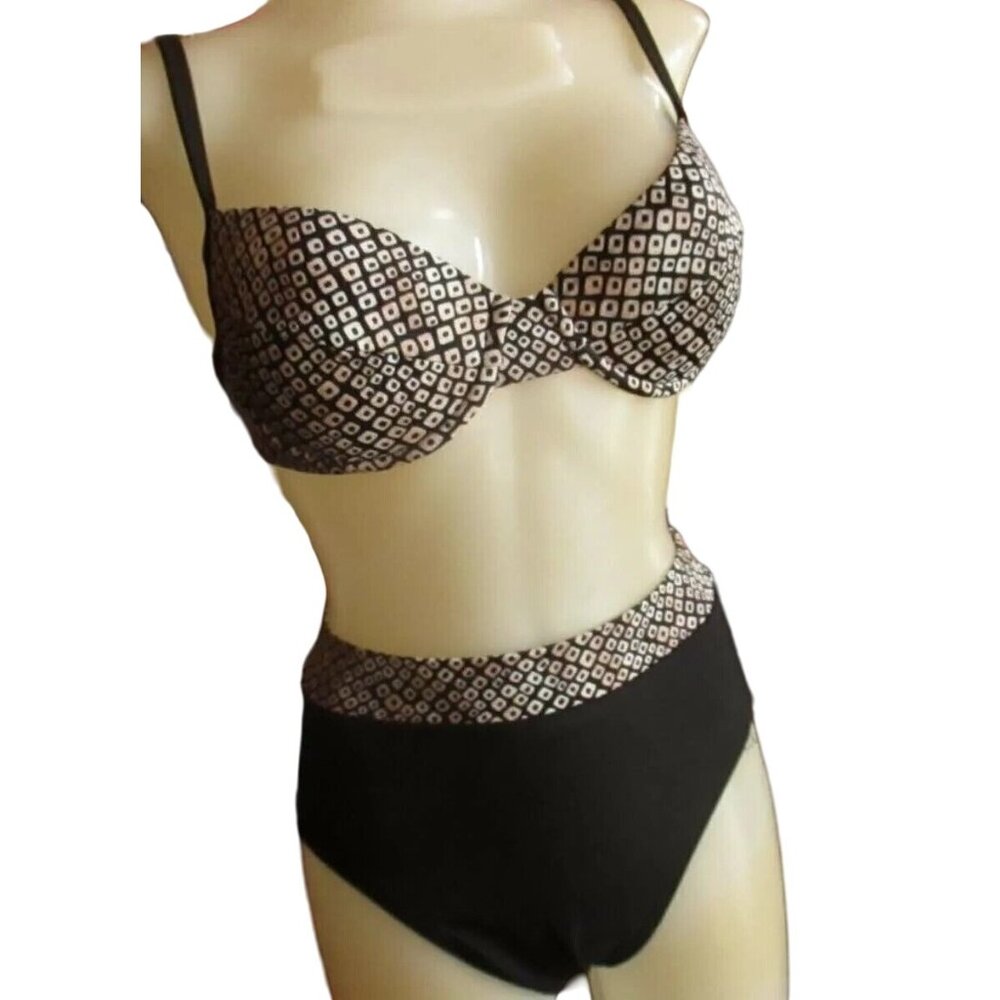 Vintage Womens Swimsuit Bikini 11/12 NEW 1980's Swimsuit 2 PIECE CASTAWAYS